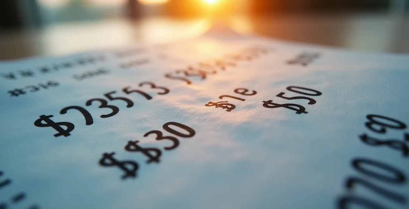 Bank statements and receipts transforming into visual carbon emissions data